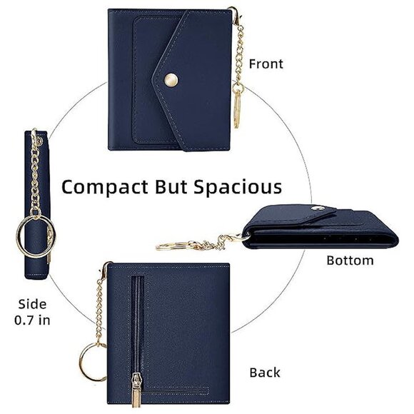 Womens Wallet RFID Blocking Small Wallets Woman Credit Card Holder Trifold - Picture 5 of 7